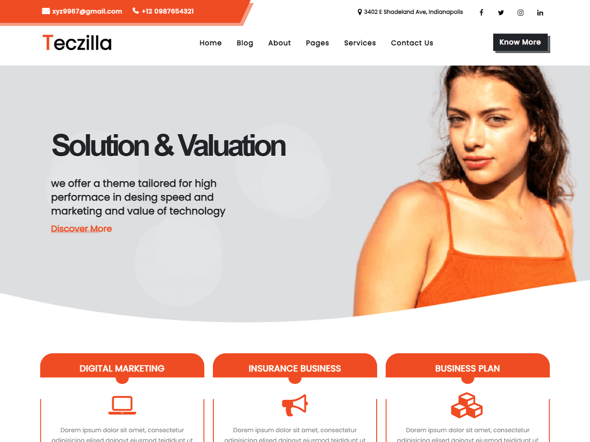 Teczilla It Solutions theme screenshot