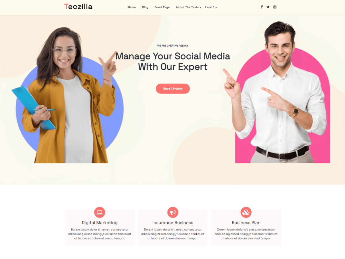 Teczilla Multipurpose theme screenshot