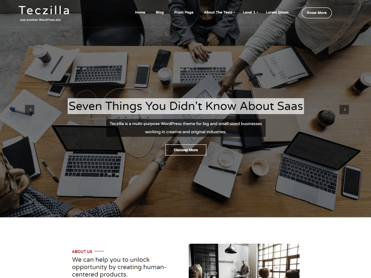 Teczilla saas theme screenshot