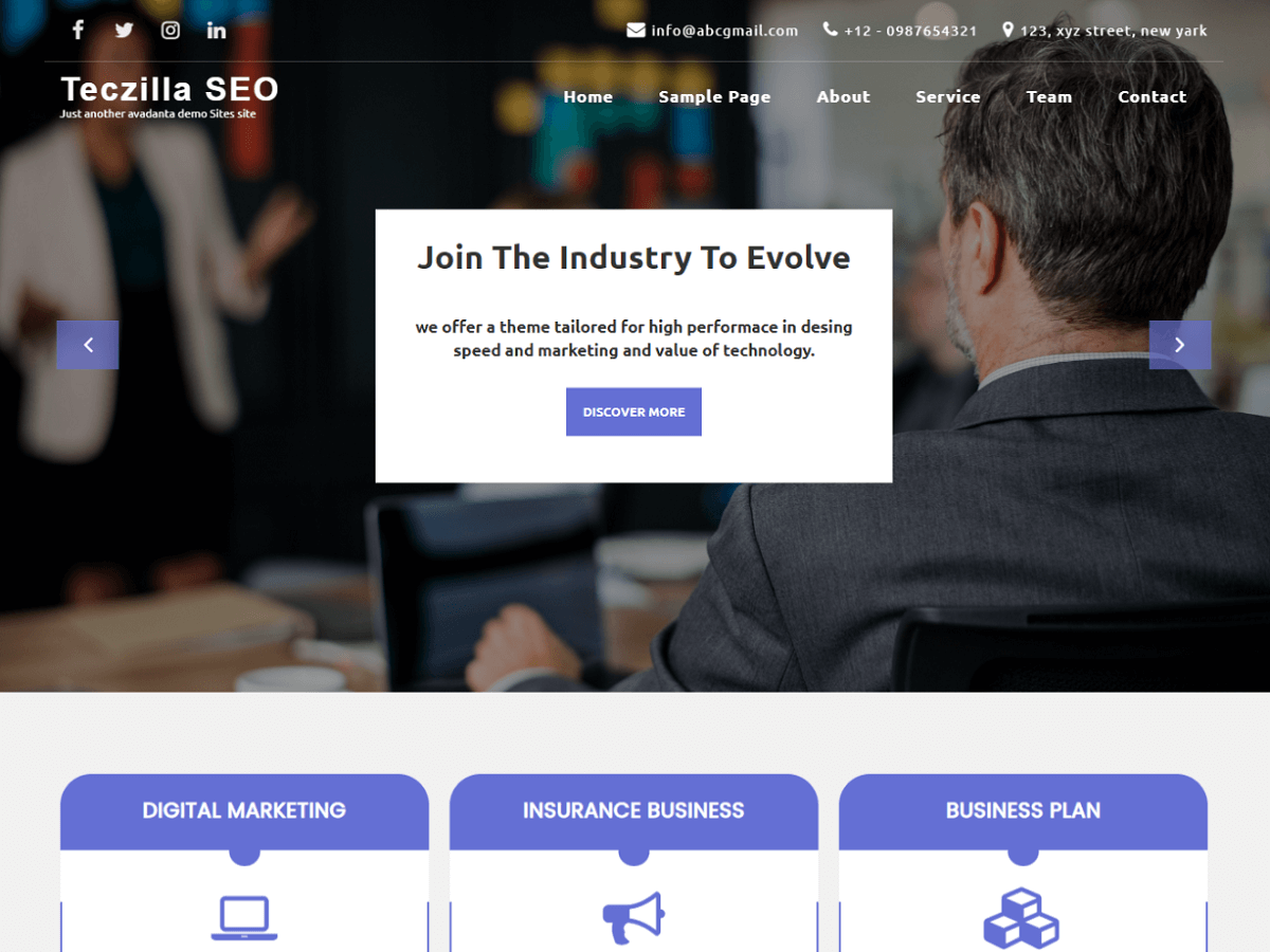 Teczilla SEO theme screenshot