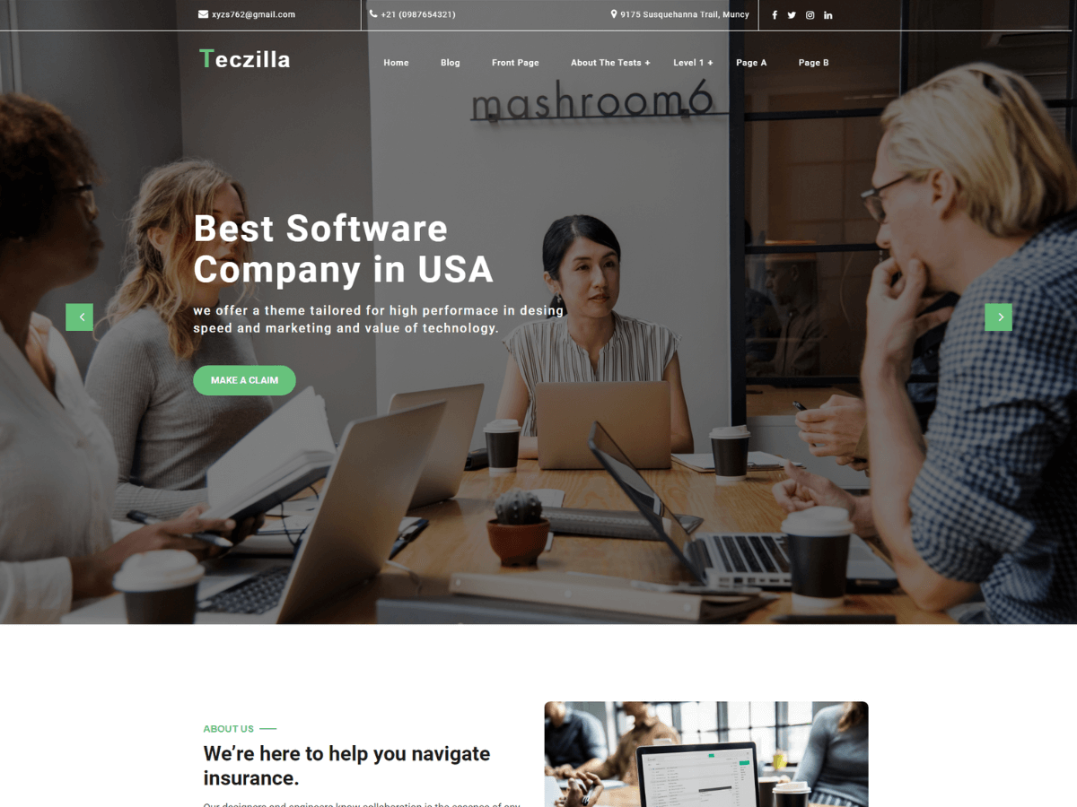 Teczilla Software Company theme screenshot