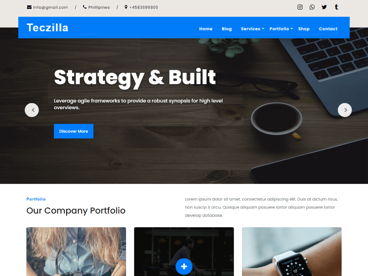 Teczilla startup theme screenshot
