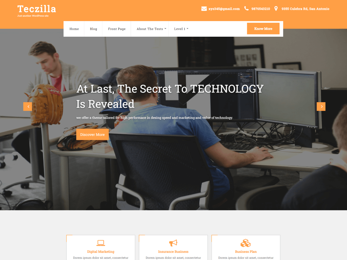 Teczilla Technology theme screenshot