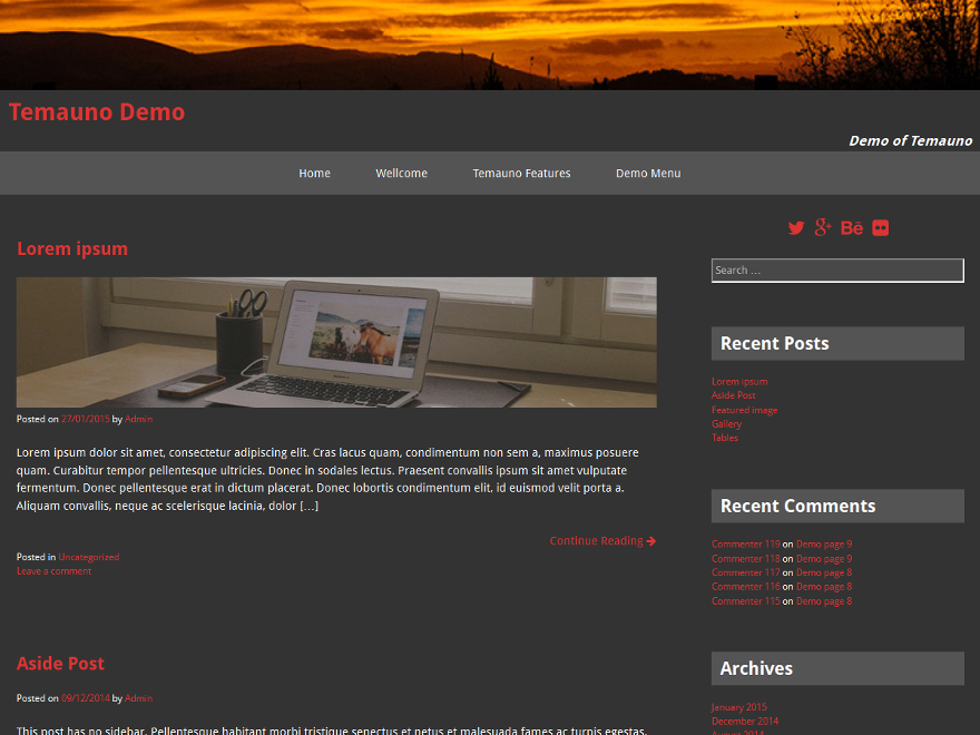 temauno theme screenshot