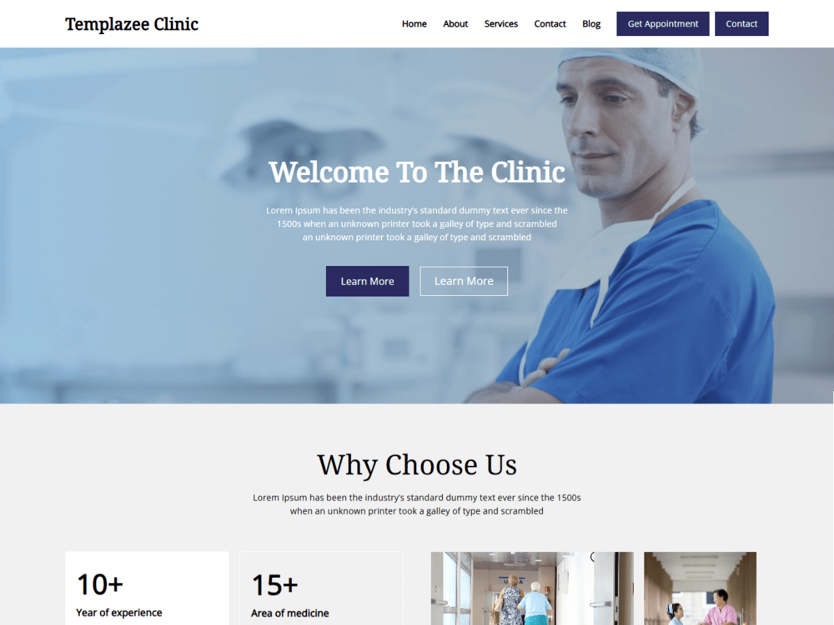 Templazee Clinic theme screenshot