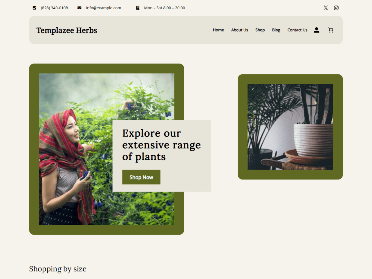 Templazee Herbs theme screenshot
