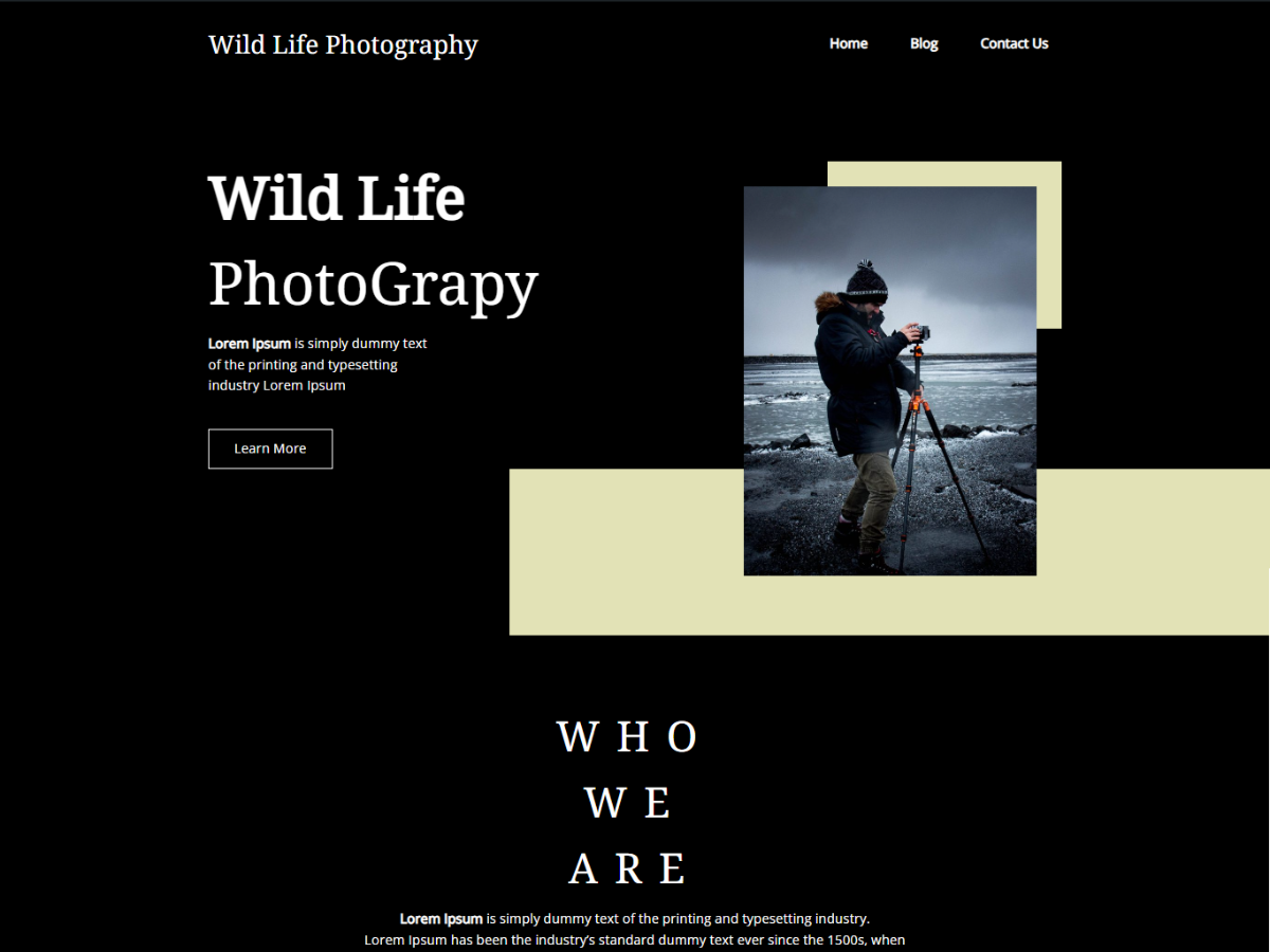 Templazee Wild Life Photography theme screenshot