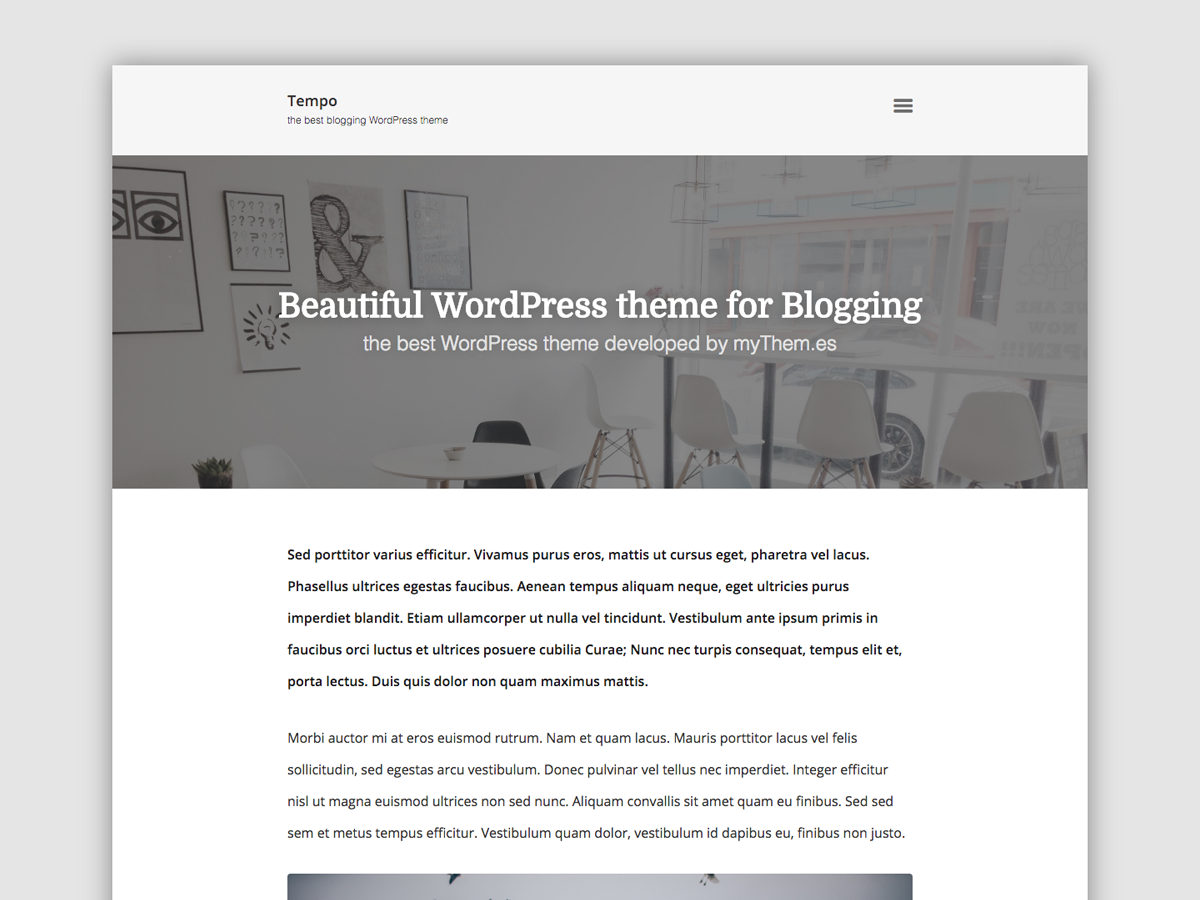 Tempo theme screenshot