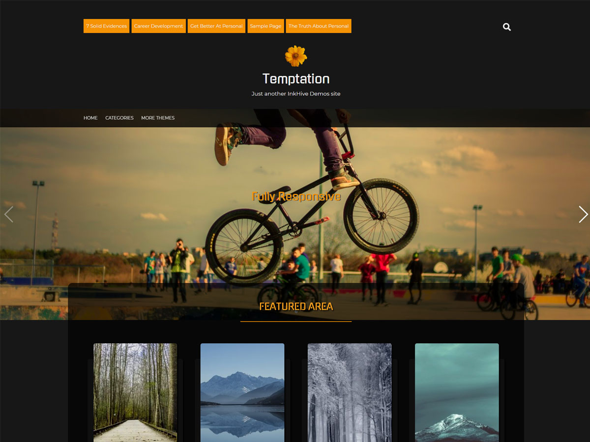 Temptation theme screenshot