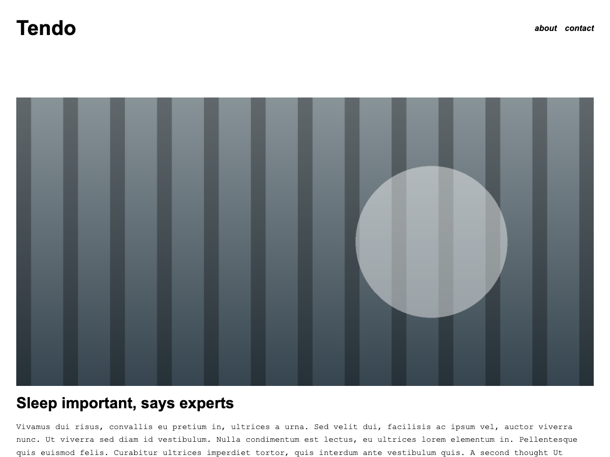 Tendo theme screenshot