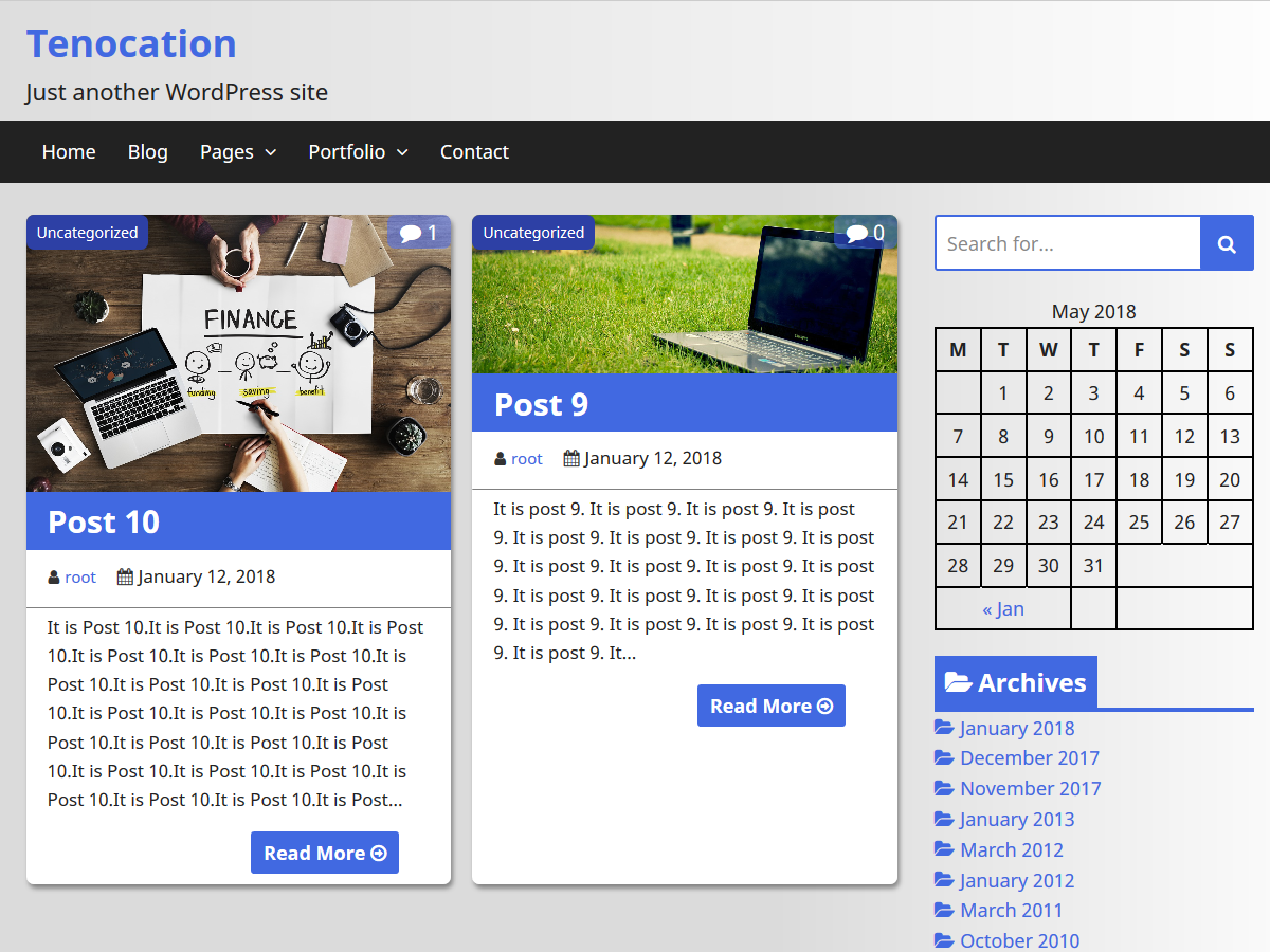 Tenocation theme screenshot