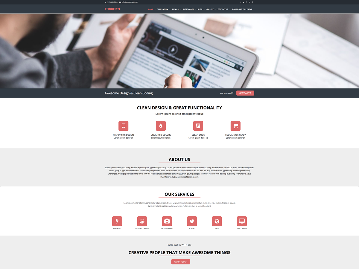 Terrifico theme screenshot
