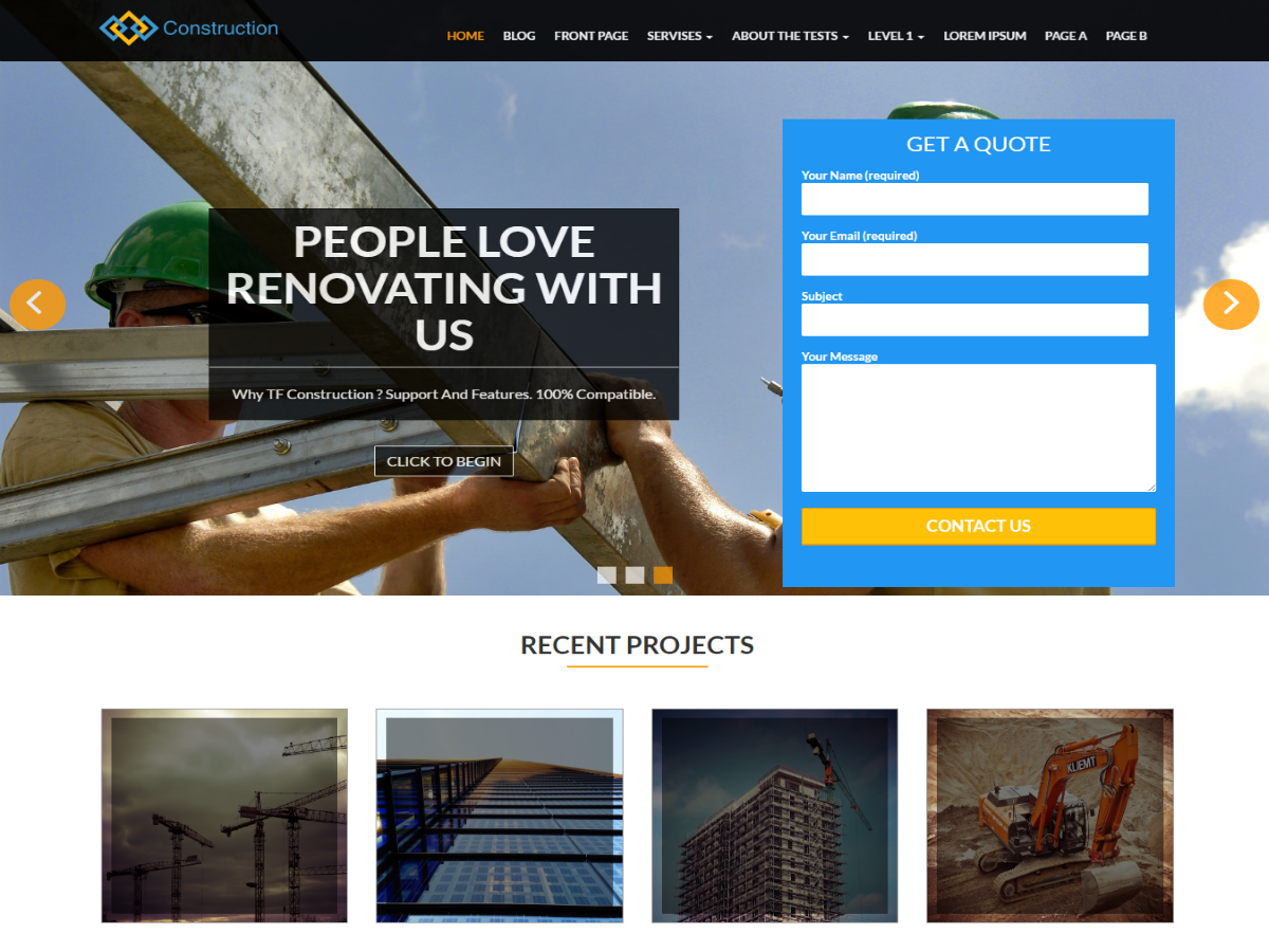 TF Construction theme screenshot