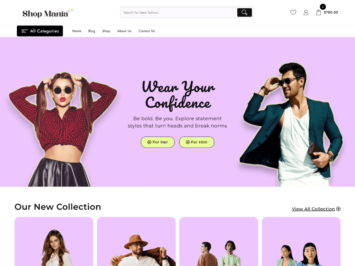 Th Shop Mania theme screenshot