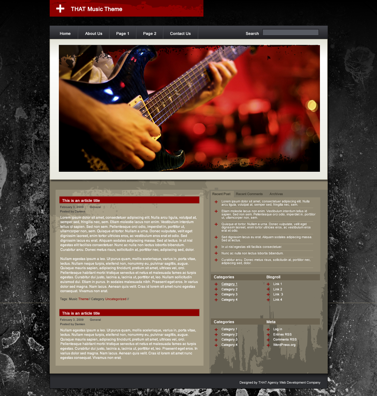 THAT Music Theme theme screenshot