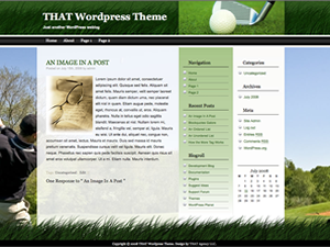 THATgolf Theme theme screenshot