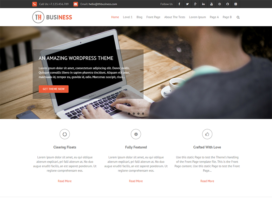 THBusiness theme screenshot