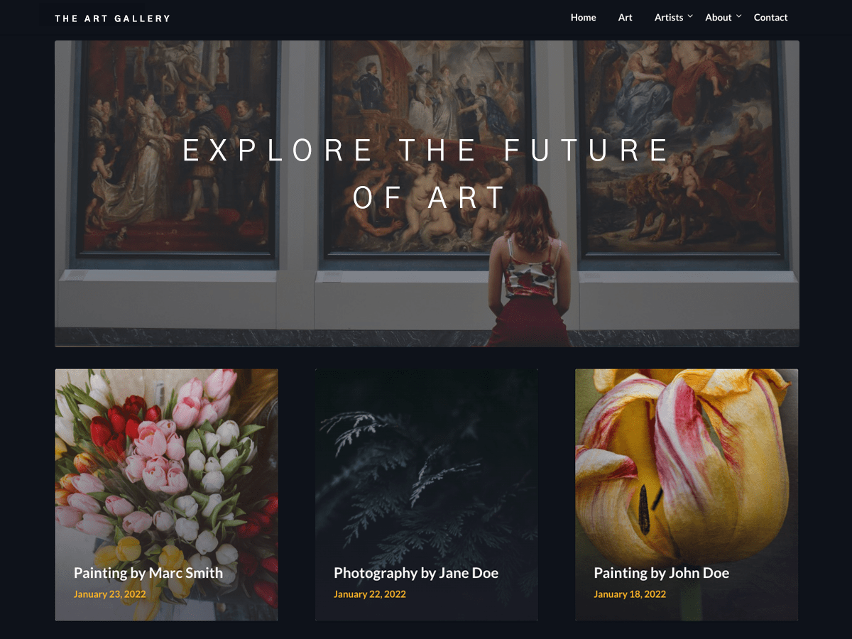 The Art Gallery theme screenshot