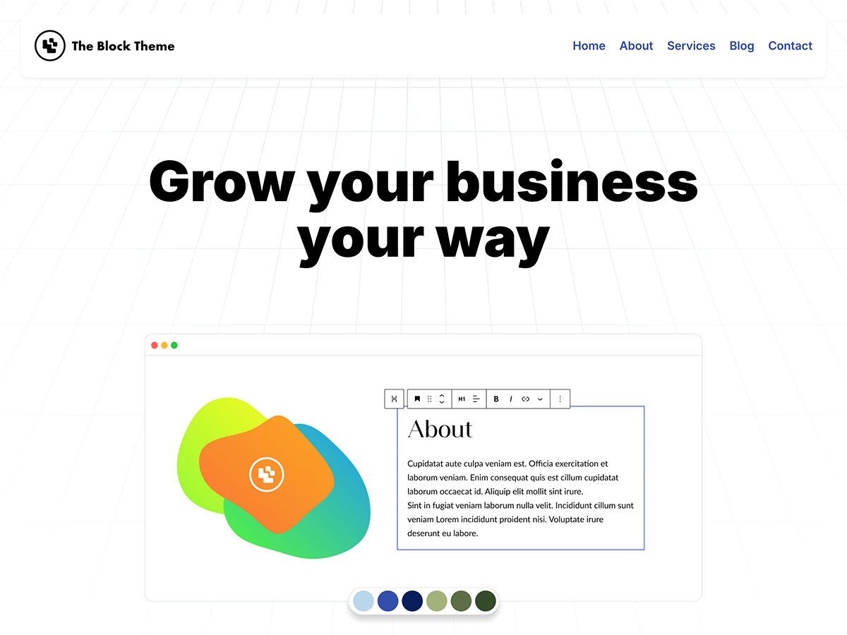 The Block theme screenshot