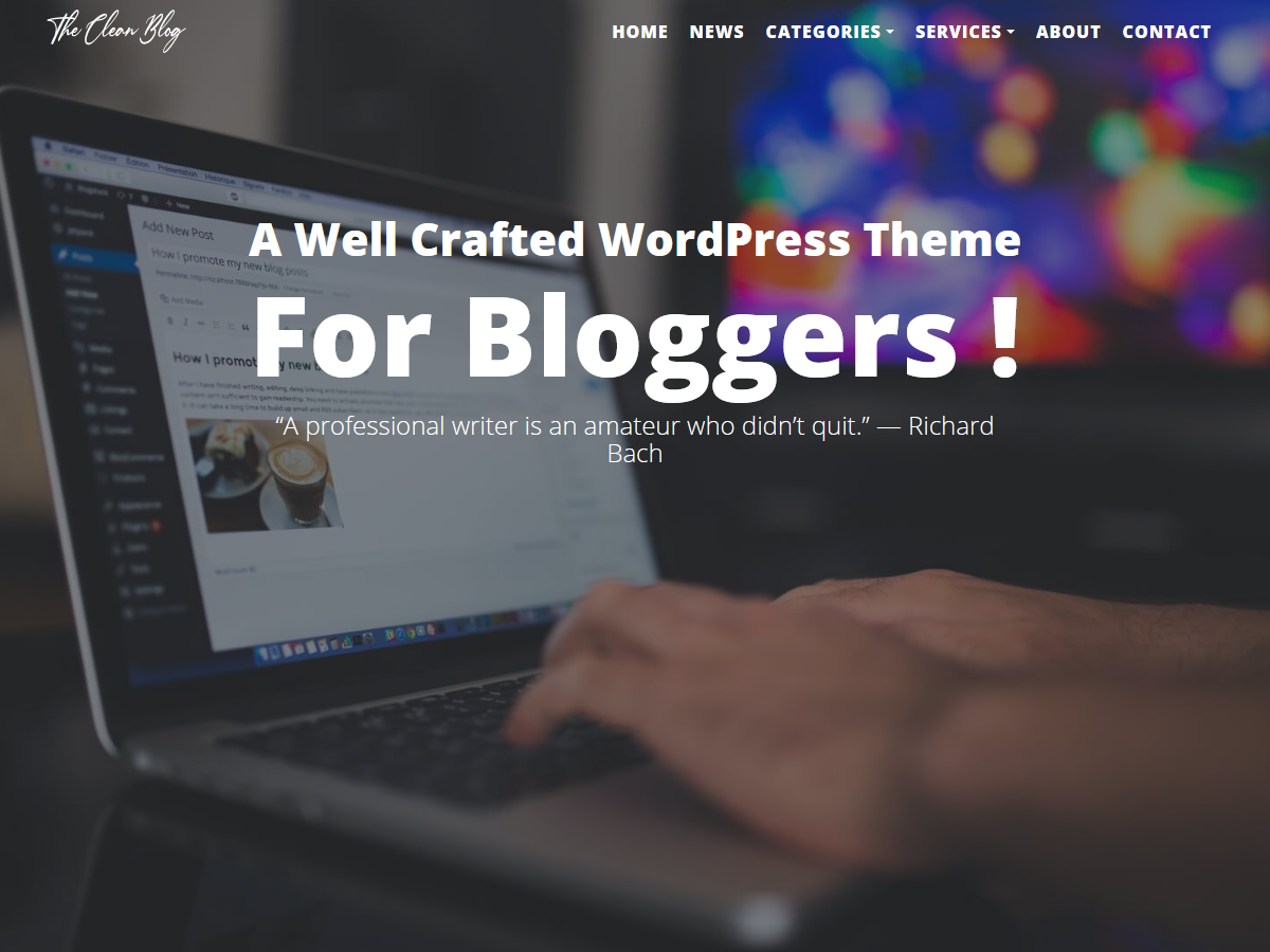 The Clean Blog theme screenshot