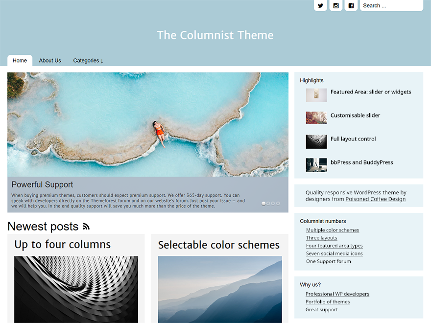 The Columnist theme screenshot
