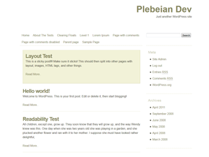 The Common Blog theme screenshot