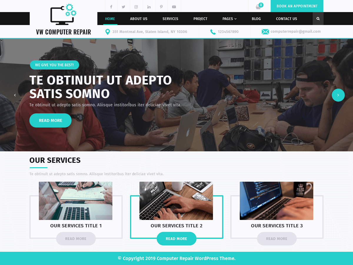 The Computer Repair theme screenshot