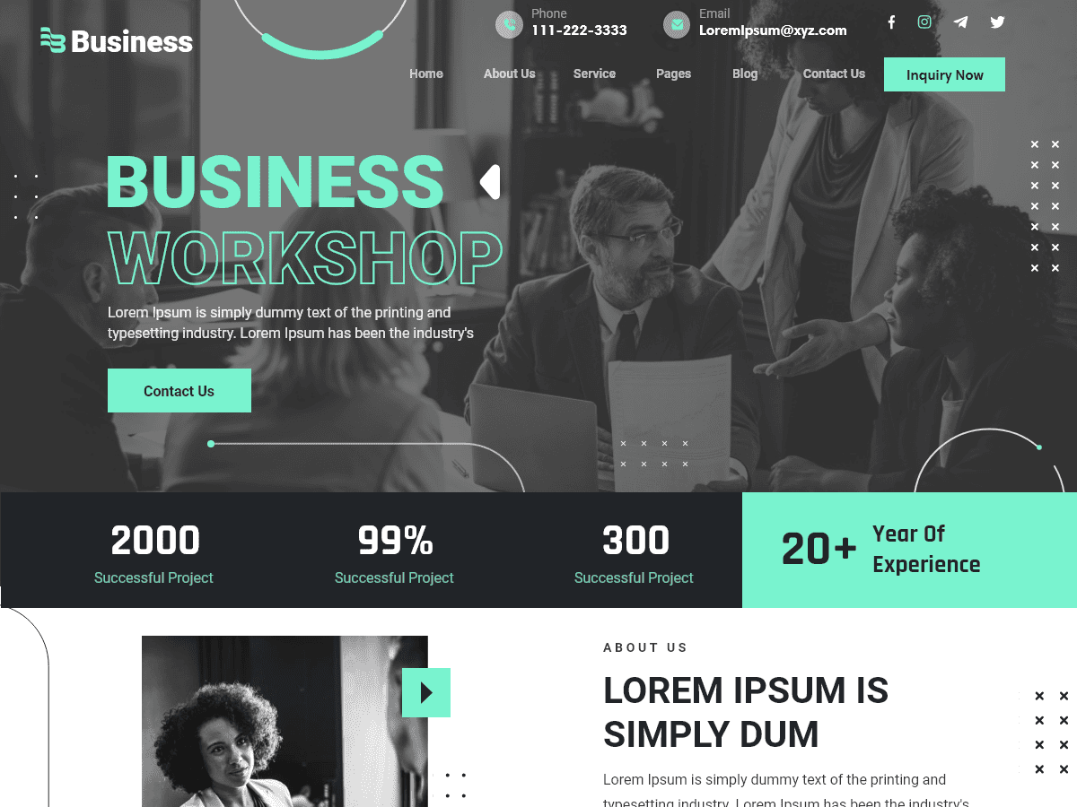 The Corporate Business theme screenshot