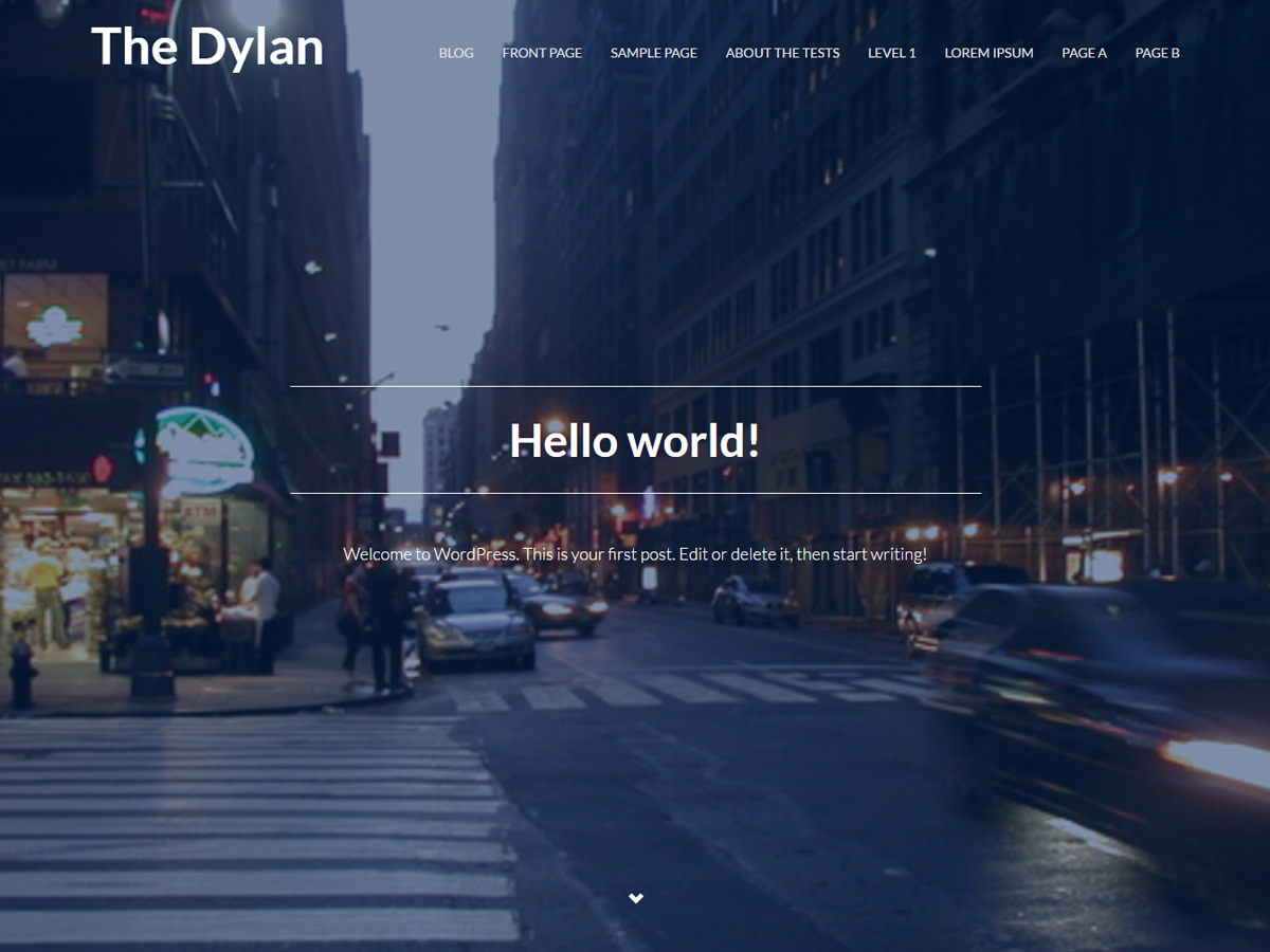 The Dylan theme screenshot