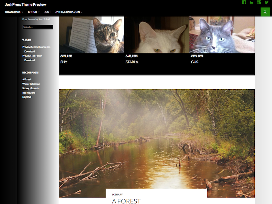 The Falcon theme screenshot