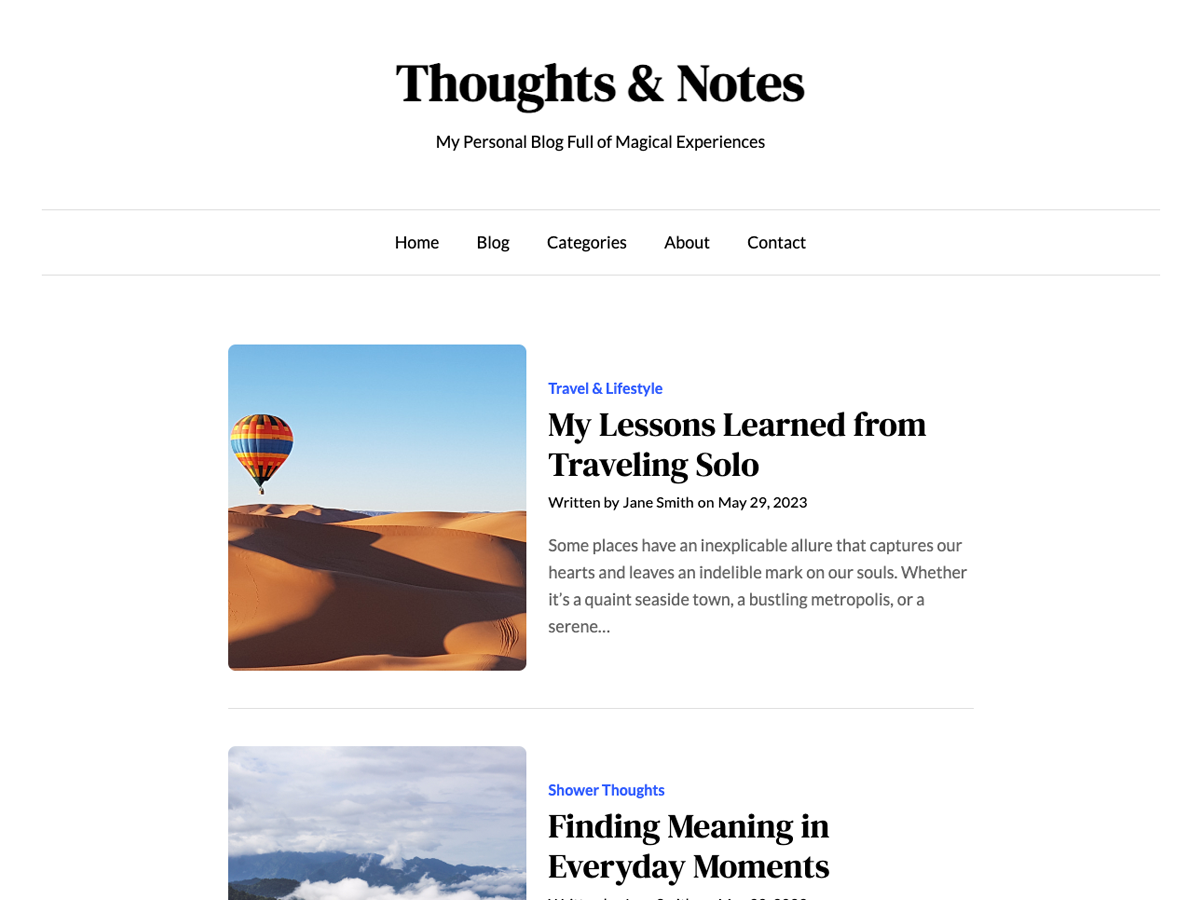 The Free Blogger theme screenshot