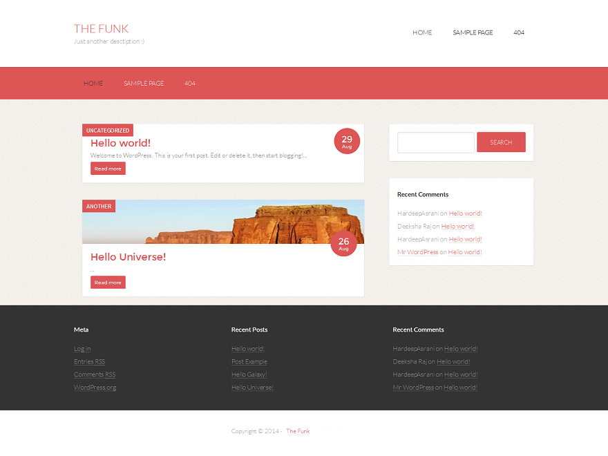 The Funk theme screenshot