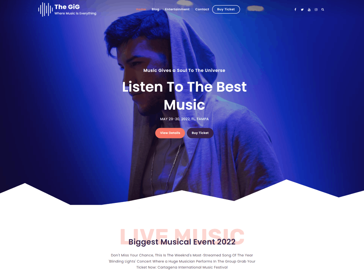 The Gig theme screenshot