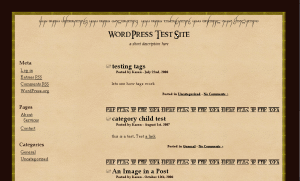 The Lord of the Rings theme screenshot