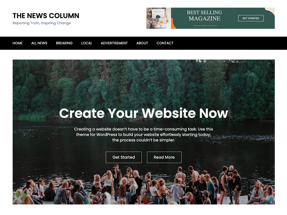 The News Column theme screenshot