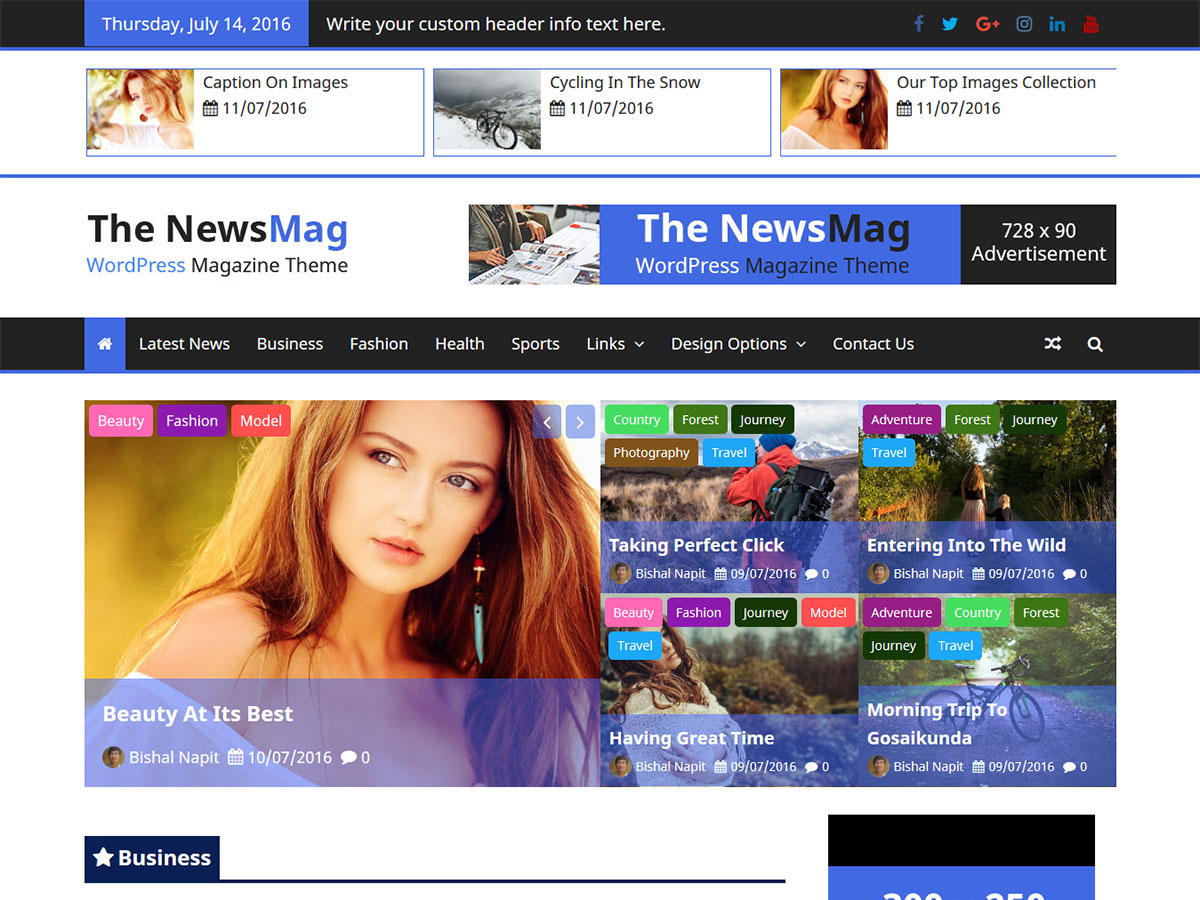 The NewsMag theme screenshot