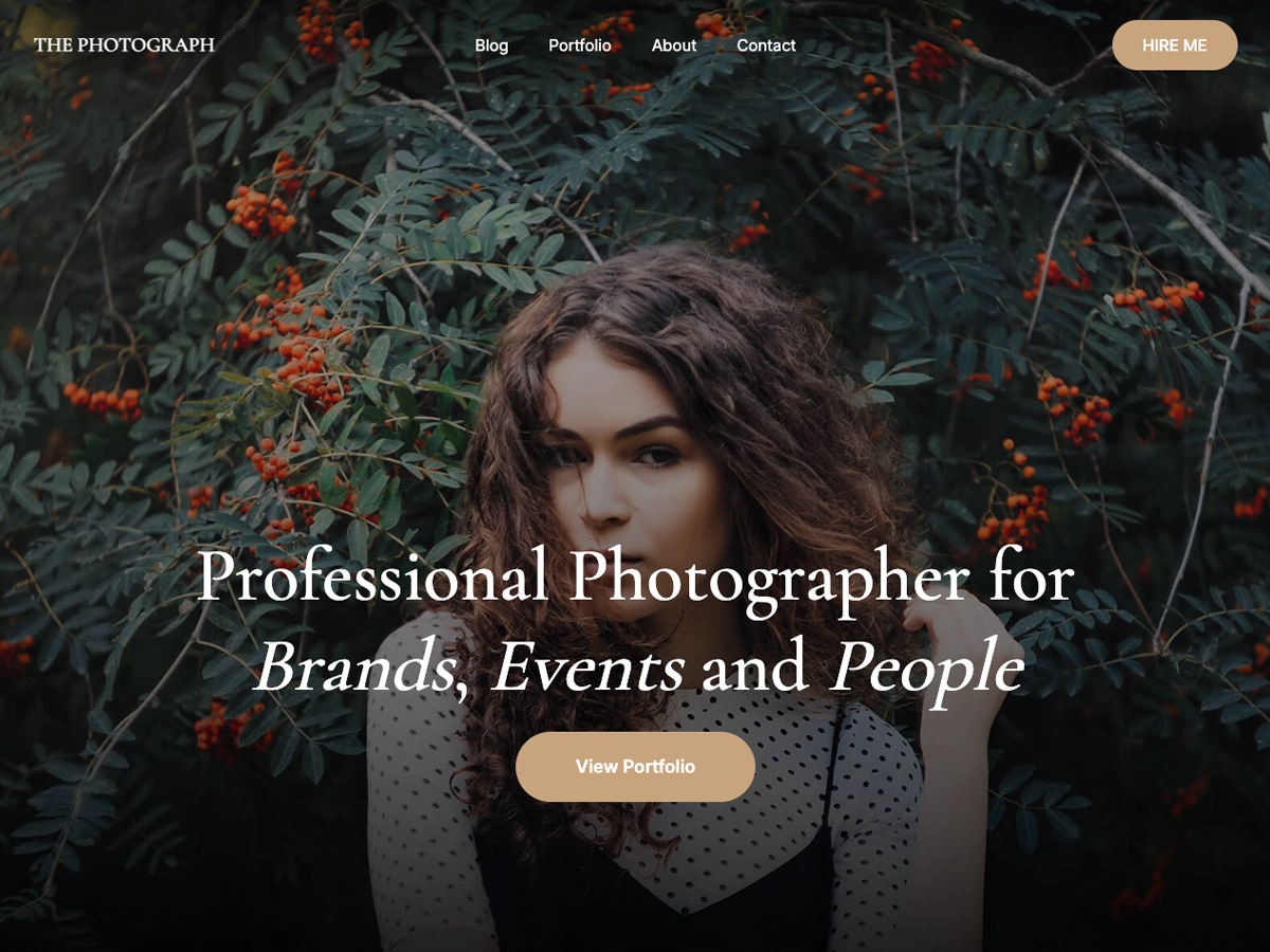 The Photograph theme screenshot