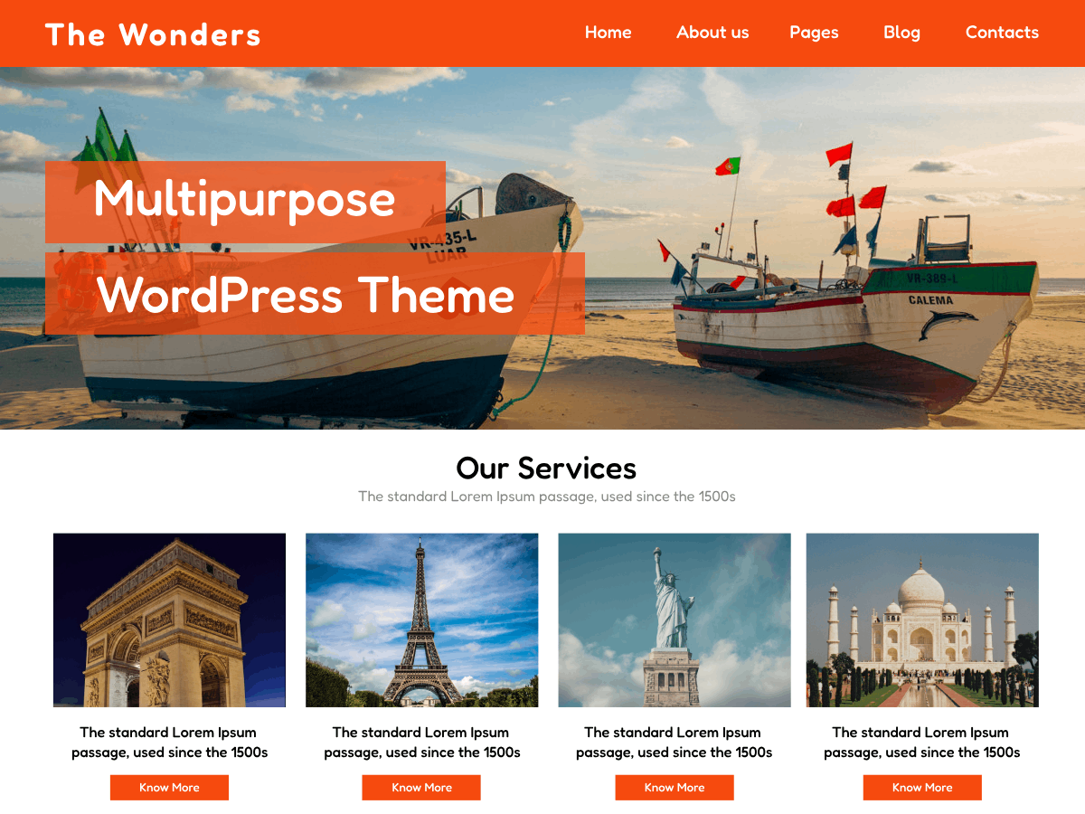 The Wonders theme screenshot