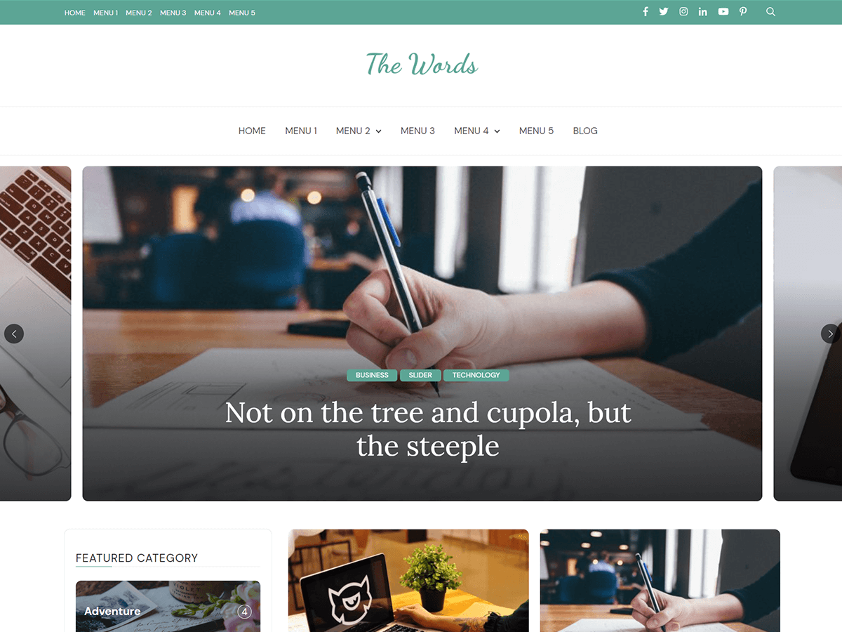 The Words theme screenshot