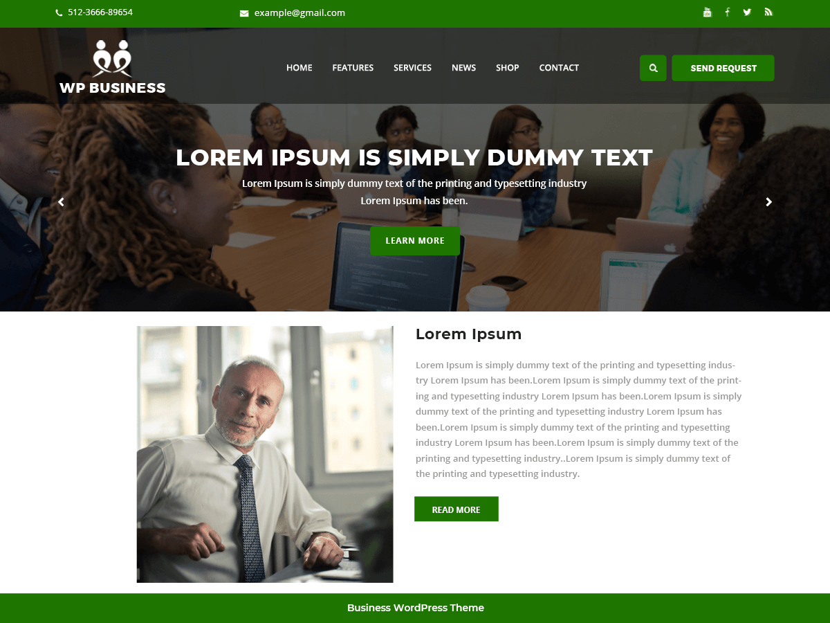 The WP Business theme screenshot
