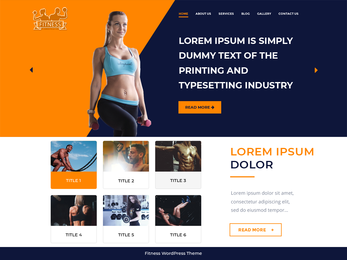 The WP Fitness theme screenshot