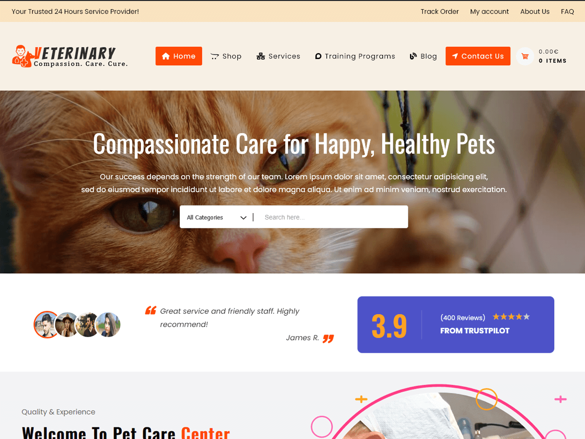 The9 Pet Veterinary theme screenshot