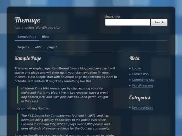 Themage theme screenshot