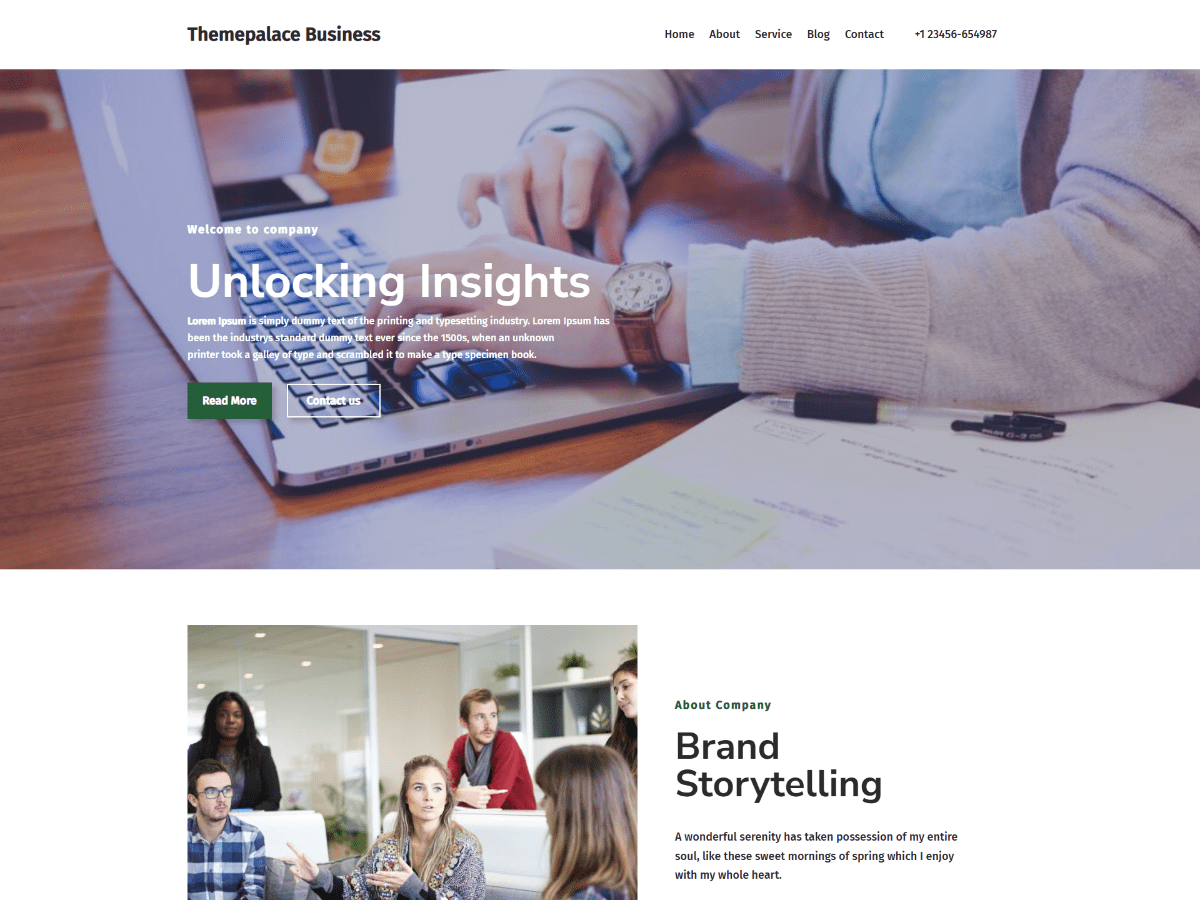 Themepalace Business theme screenshot