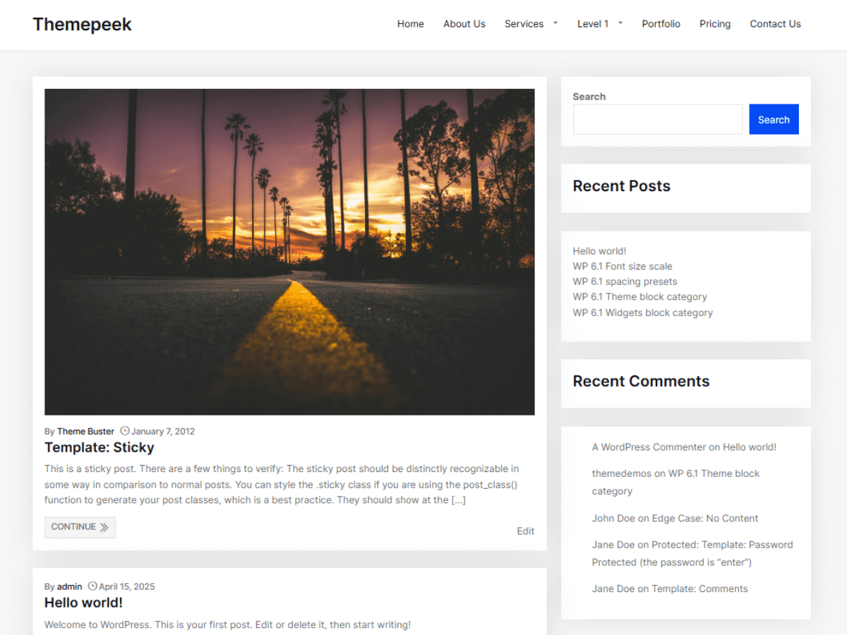 Themepeek theme screenshot