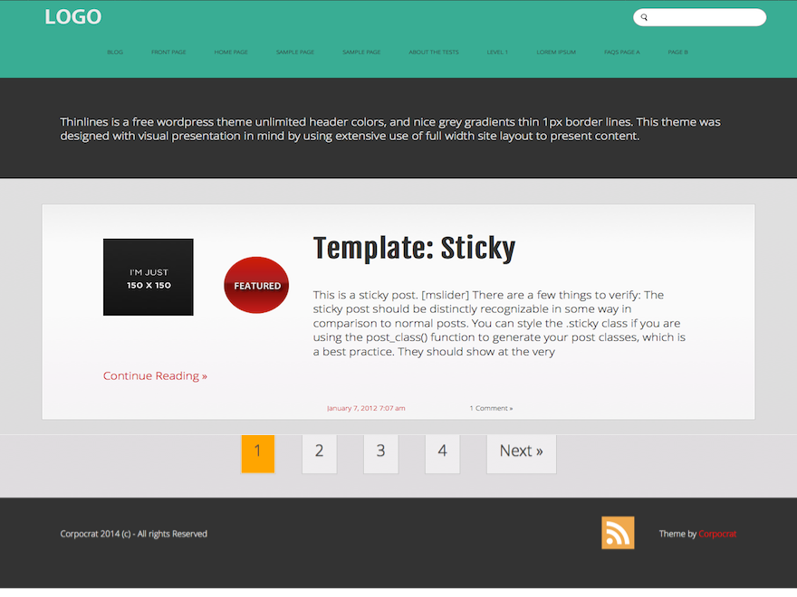 Thinlines theme screenshot
