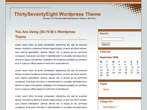 ThirtySeventyEight theme screenshot