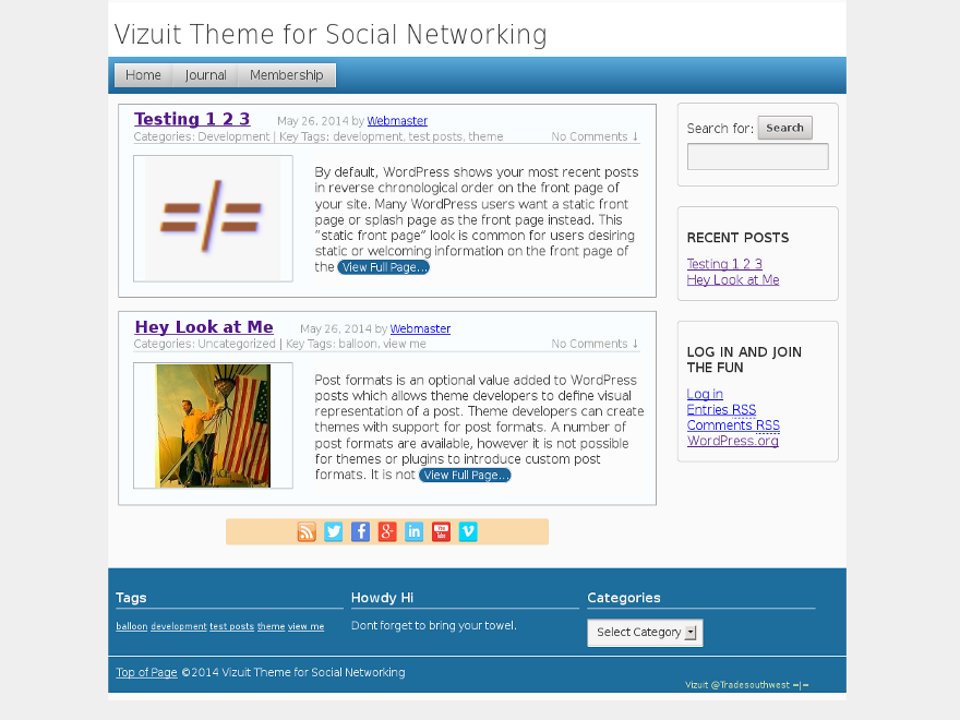 Threadz theme screenshot