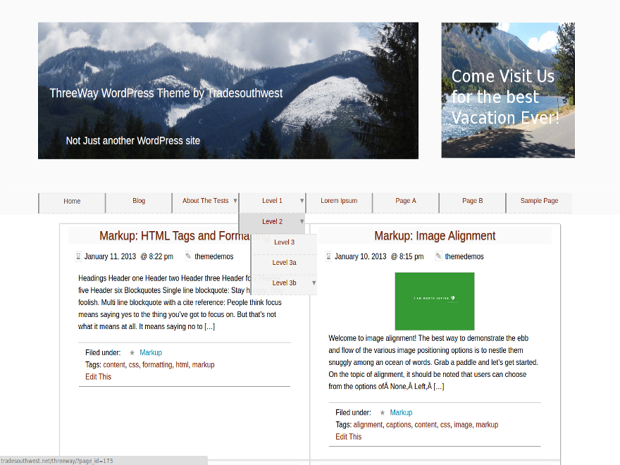 Threeway theme screenshot