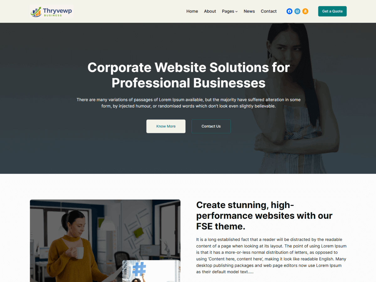 Thryvewp Business theme screenshot